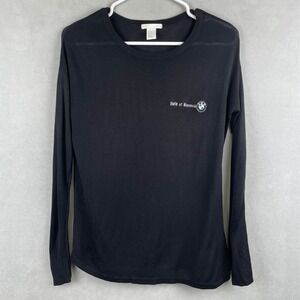 H&M Basic BMW of Monrovia Embroidered Long Sleeve Sweater Top Black Racing XS